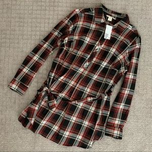 Plaid Maternity Tunic